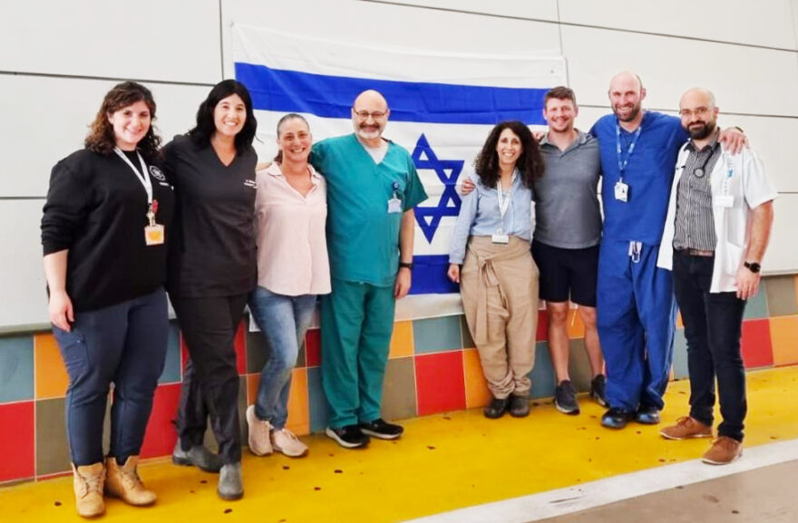 American Jewish medical professionals seen at Galli Medical Center as they volunteer to help Israel's medical system during the war. 