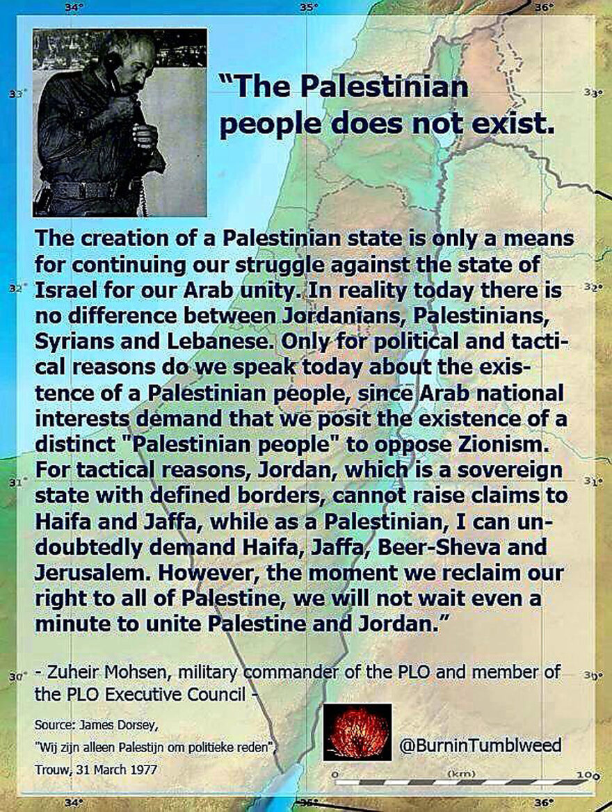 Palestine was invented in 1964 by a public relations company at the request of Yasser Arafat