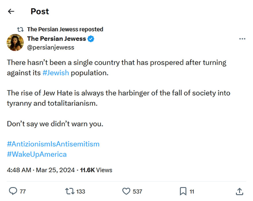 The Persian Jewess-tweet-25March2024-Don’t say we didn’t warn you