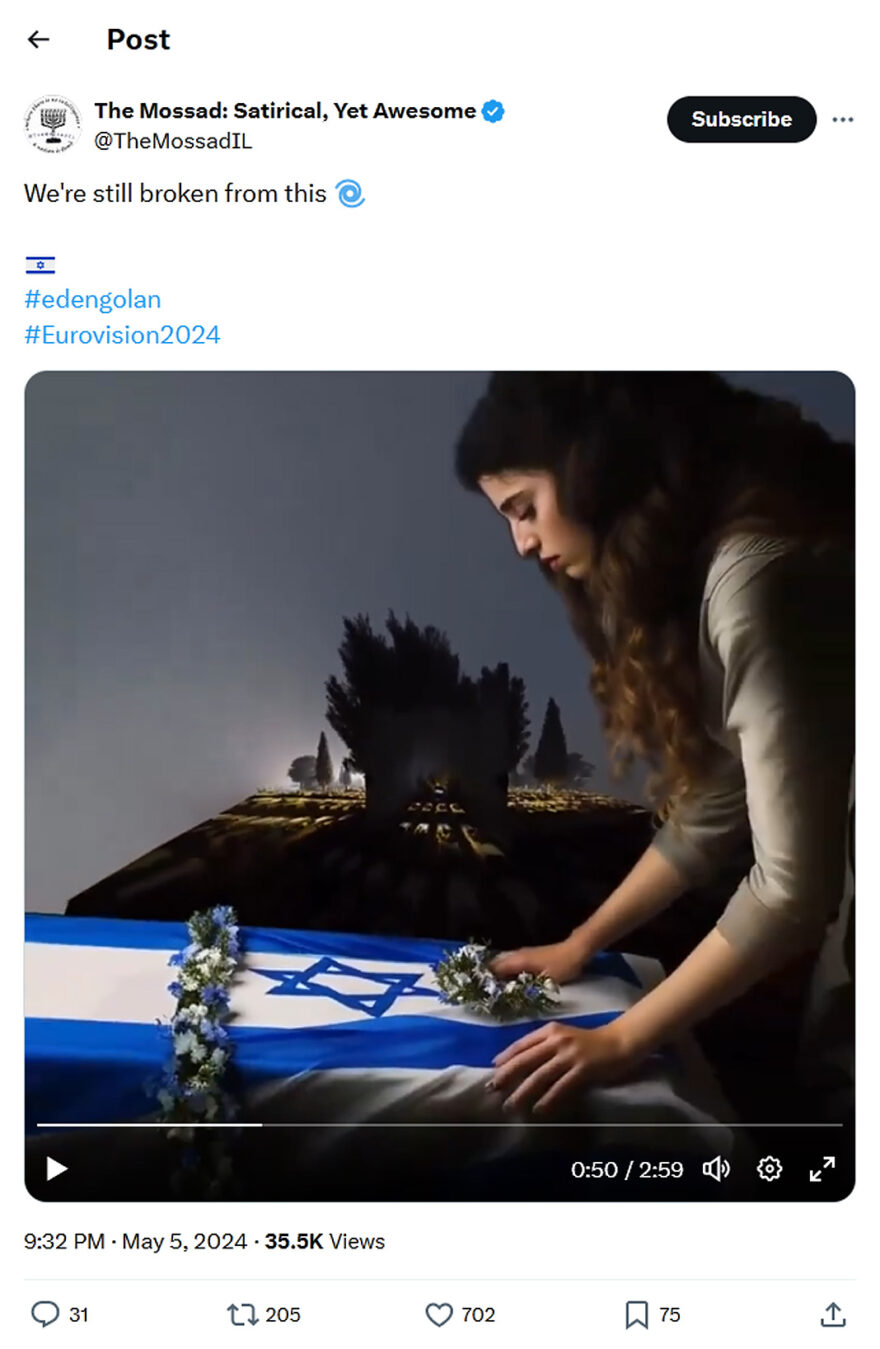 The Mossad Satirical, Yet Awesome-tweet-5May2024-We're still broken from this