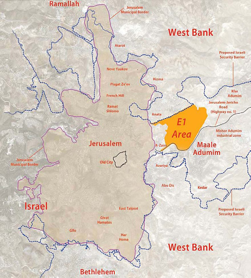 Jerusalem and EI area boundaries