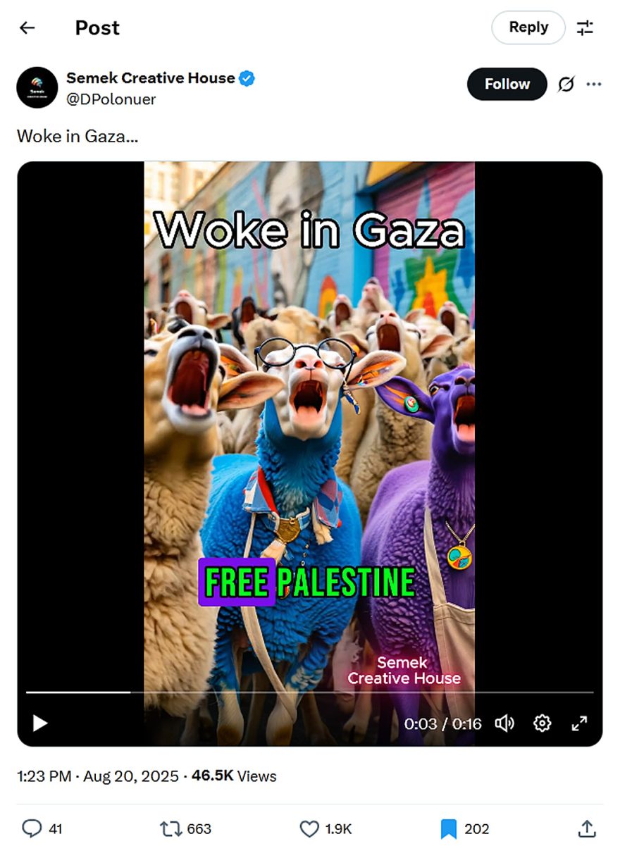 Semek Creative House-tweet-20August2025-Woke in Gaza