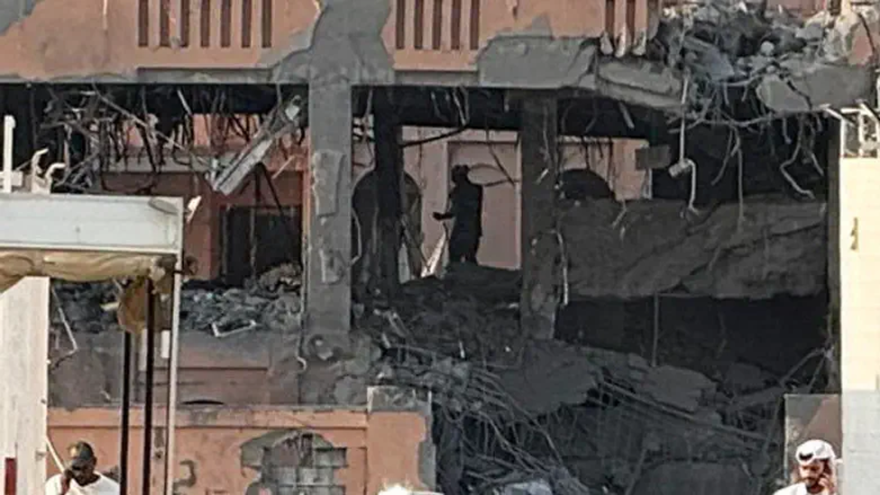 The building that was struck in Doha REUTERS/Ibraheem Abu Mustafa