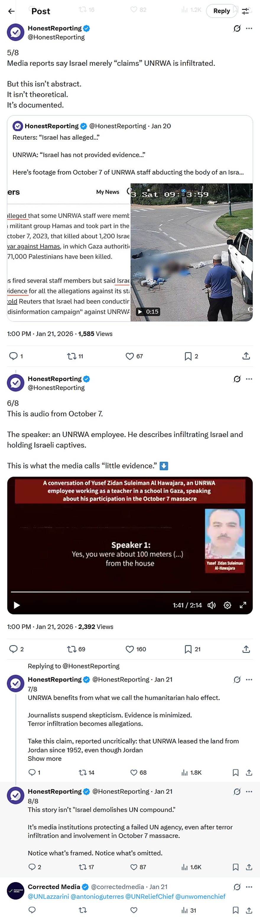 HonestReporting-tweet-21January2026-The-media-institutions-protecting-a-failed-UN-agency-3