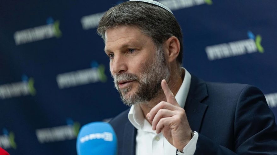 Israeli Finance Minister Bezalel Smotrich leads the Religious Zionism Party’s faction meeting at the Knesset, the Israeli parliament in Jerusalem, Jan. 5, 2026. Photo by Yonatan Sindel/Flash90.