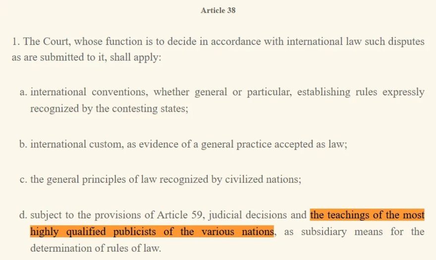 Article 38-International Court of Justice