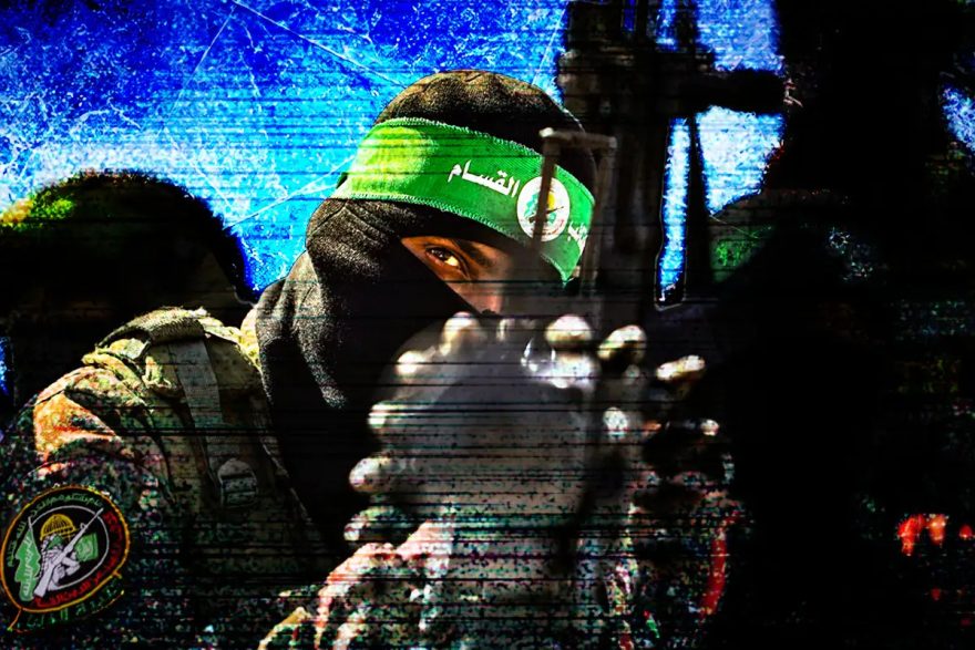 Hamas terrorists in Gaza (Majdi Fathi/TPS)