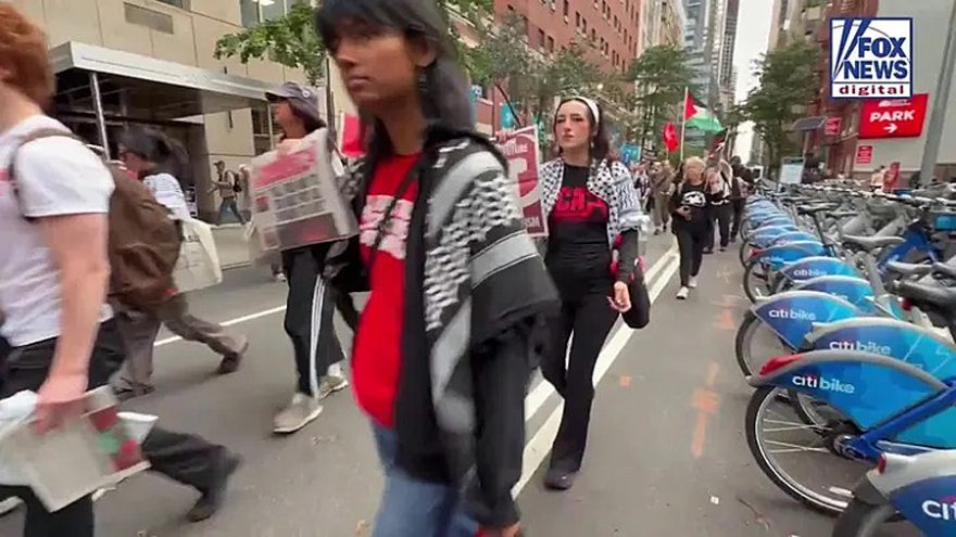 pro-palestinian-demonstrators-New York City-the People's Forum