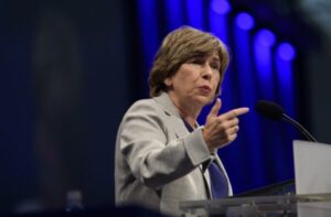 American Federation of Teachers President Randi Weingarten speaks in Pittsburgh, Pa., on July 13, 2018. (Jeff Swensen/Getty Images)